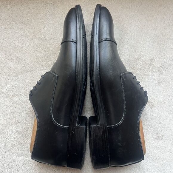 Charles Tyrwhitt Black Leather‎ Cap Toe Oxford Dress Shoes Men\'s 8 Lace Up Work main image 11